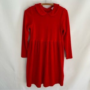 Hanna Andersson ~ Soft Red Velour Special Dress in 140